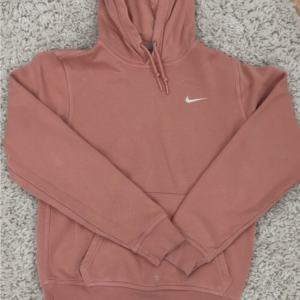 Nike Men's Rose Crewneck Hoodie with White Swoosh